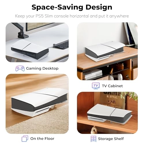 Stand for PS5 Slim - 4-Port USB Hub Horizontal Mount