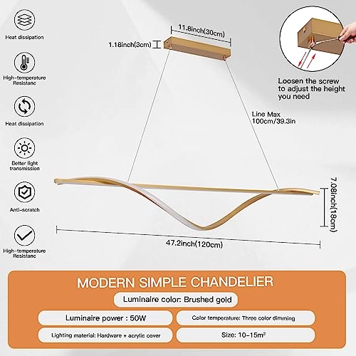 Modern LED Chandelier - 120cm