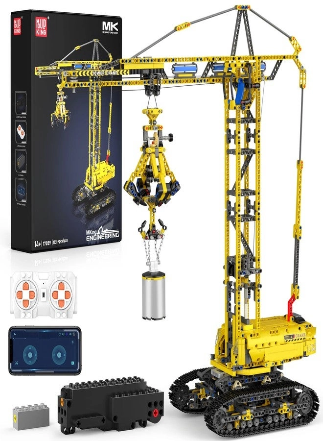 mould king Technik Crawler Crane (17059) - APP Remote Control MOC Mobile Construction Model