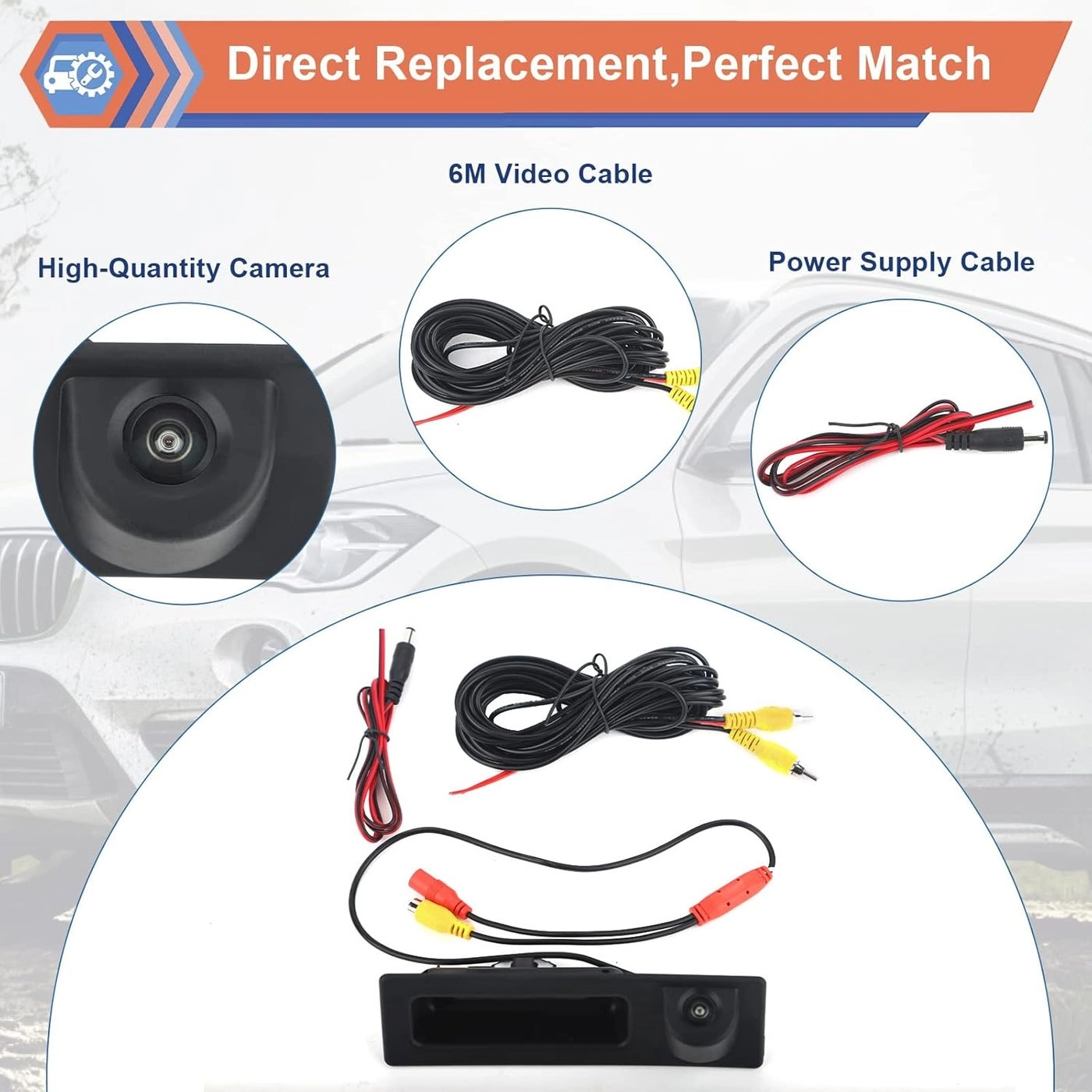 Rear View Camera - 6M Video Cable 1280x720p