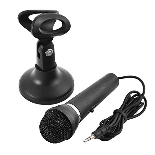 3.5mm Stereo Studio Speech Microphone Mic Stand Mount - Black Small