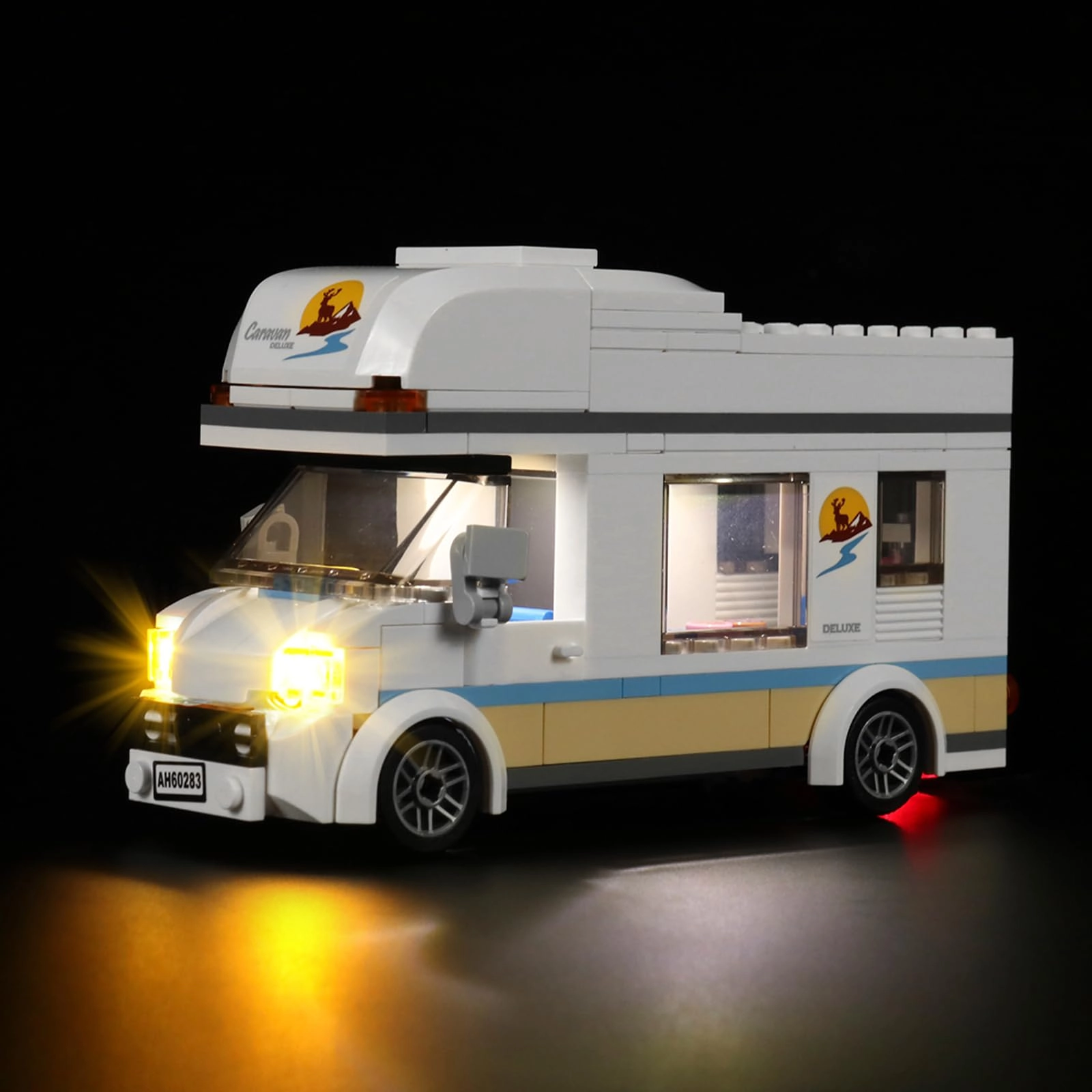 BrickBling LED Light Set for Lego Holiday Camper Van 60283 - USB & Battery Powered Copper