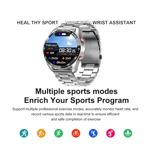 Smart Sport Watch Silver steel
