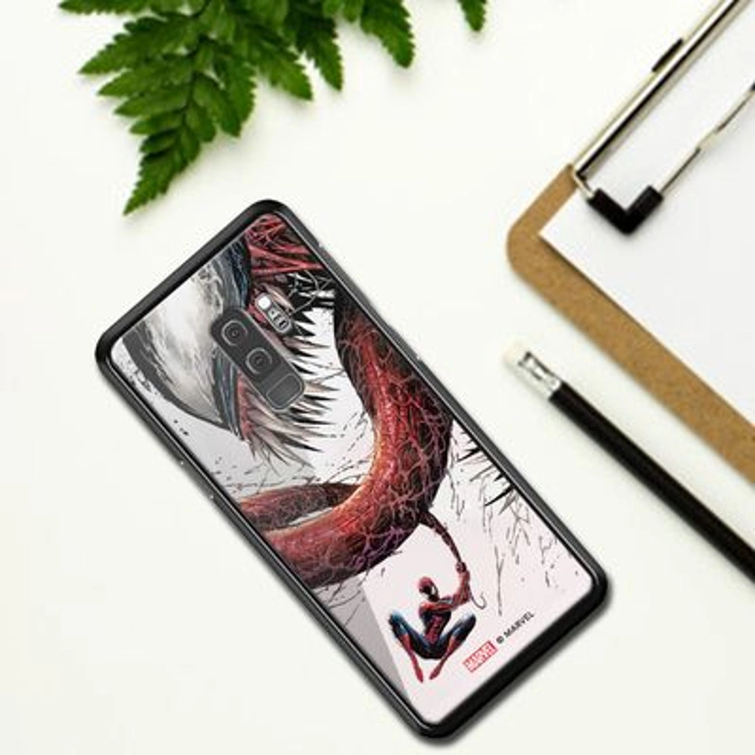 Wackylicious Spiderman And Venom Cover Back Case for Galaxy S9 Plus