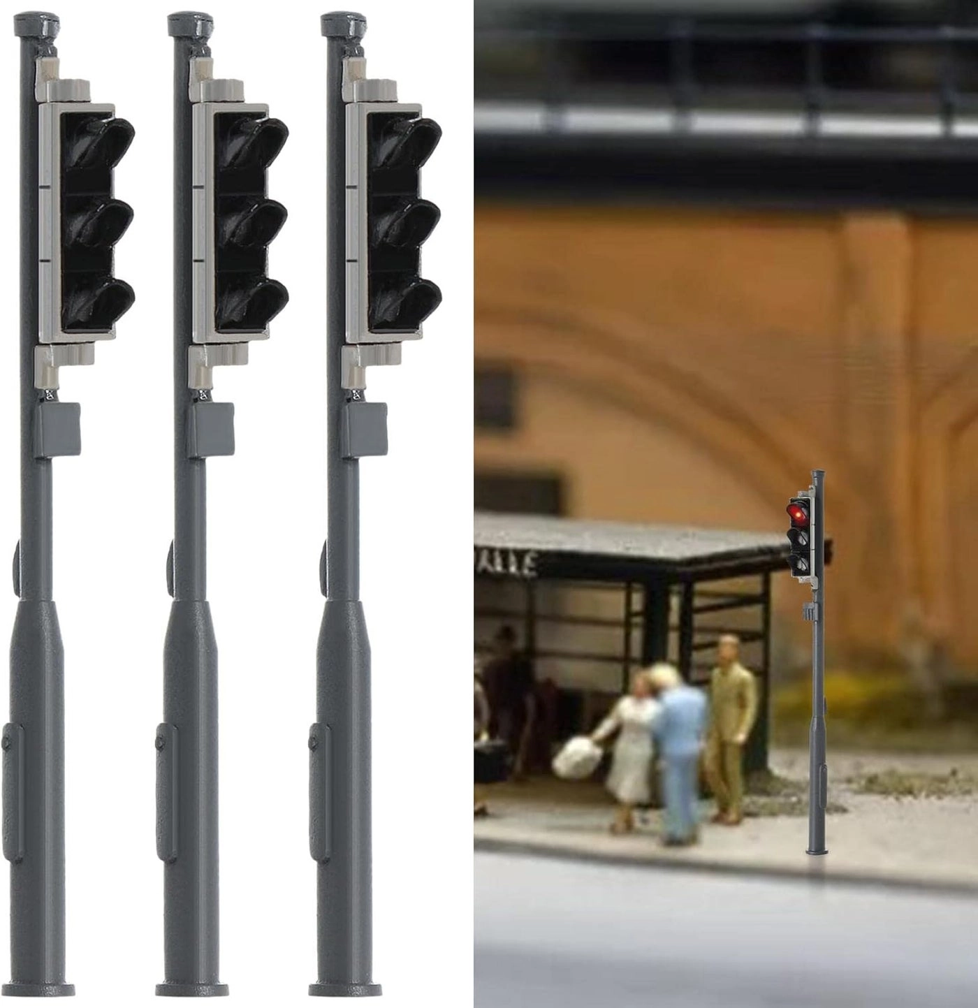Model traffic light - 3 Pieces 1 to 72 OO Scale