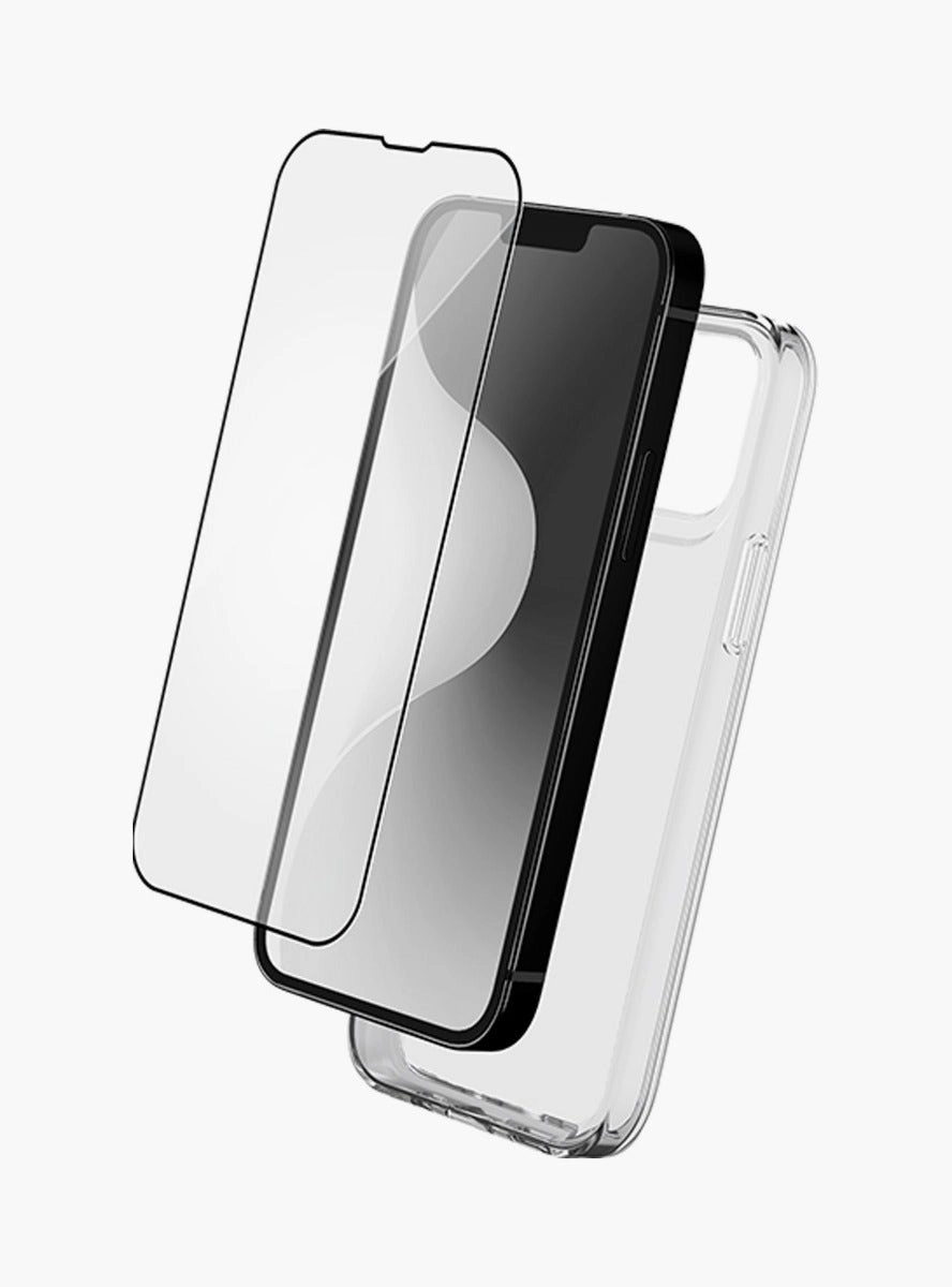 Force Transparent Case for iPhone16 Pro Max - TPU + Tempered Glass - 100% recycled glass + Smartframe