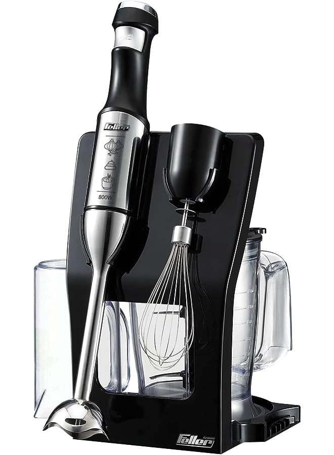 IAF HB800 - 3-in-1 Immersion Hand Blender Single-button Smart Speed Control Includes Chopper Bowl and Whisk