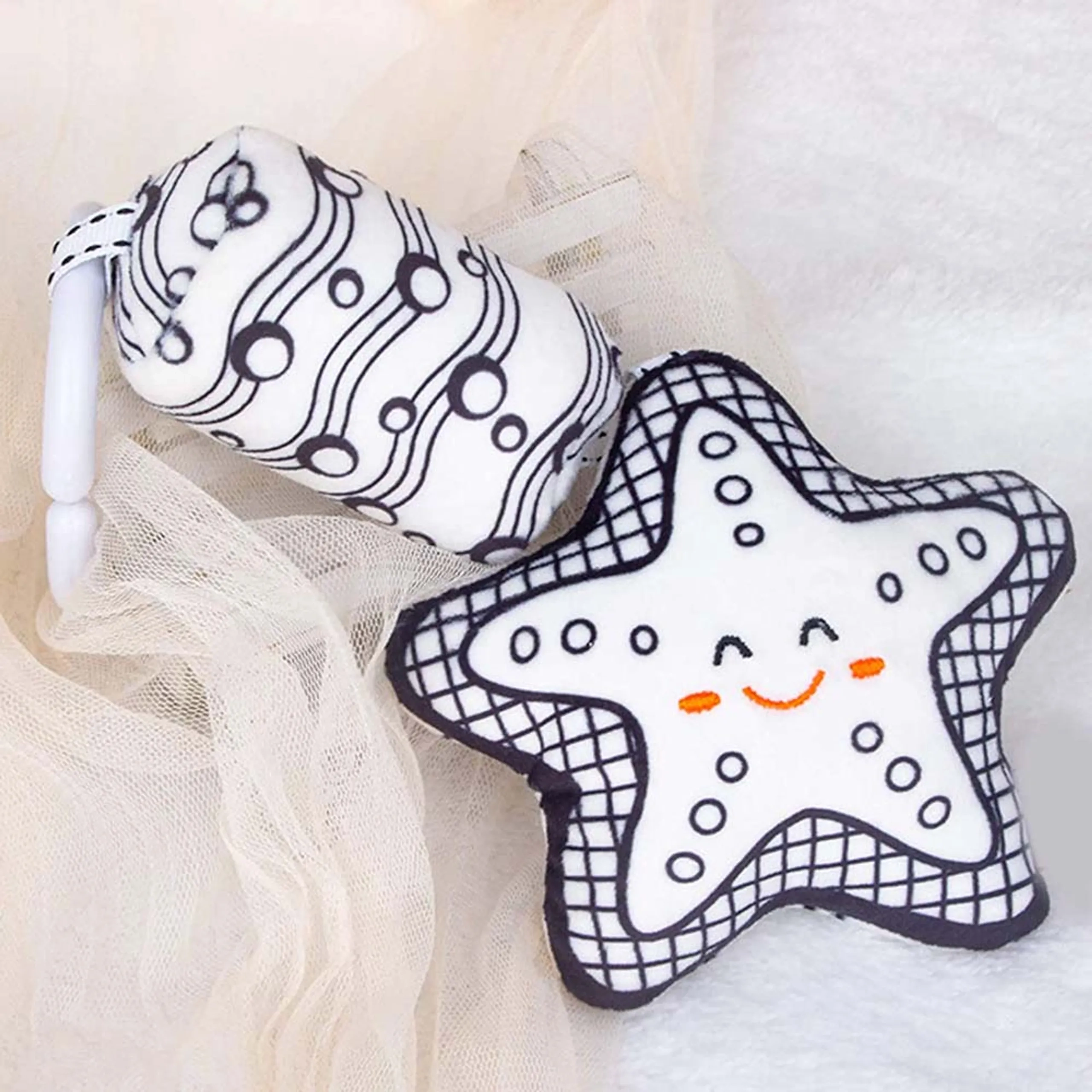 Baby Stroller Plush Hanging Mobile Rattle Toy - Suitable for 3 months and above