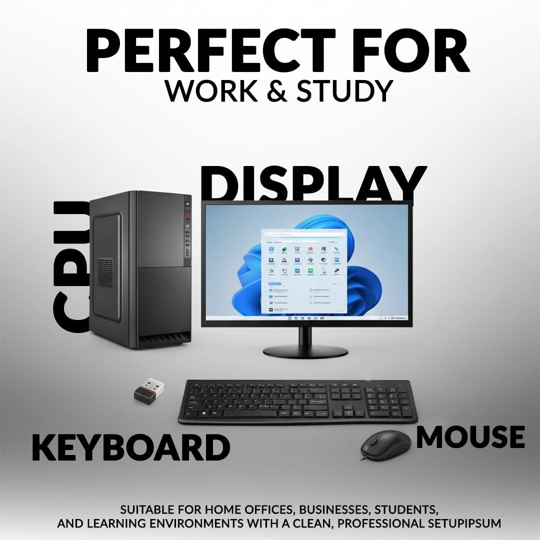 Core i5 - Core i5-2400 8GB 128GB SSD 500GB HDD + 19-Inch LED Monitor + Keyboard & Mouse