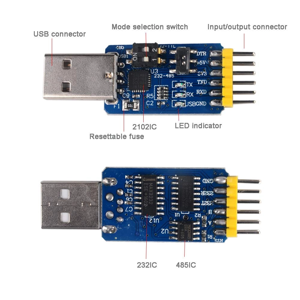 CP2102 - USB to TTL + 6Pin Cable F/F - for Arduino Nextion Display SIM7000A Board