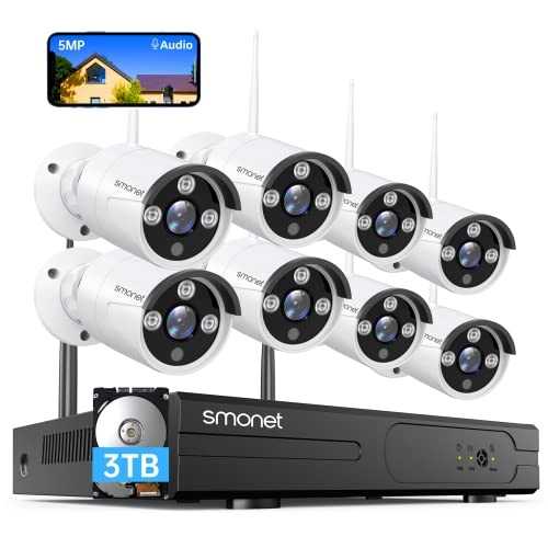 WiFi Security Camera System - 8 Pack 8CH 5MP