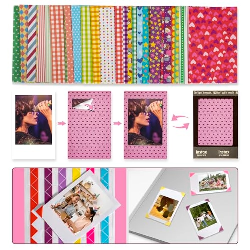 Mini 12 Case - Magic Silver + Mini Photo Album + Color Filters + Wall Hang Frames + Film Frames + Border Stickers + Corner Stickers