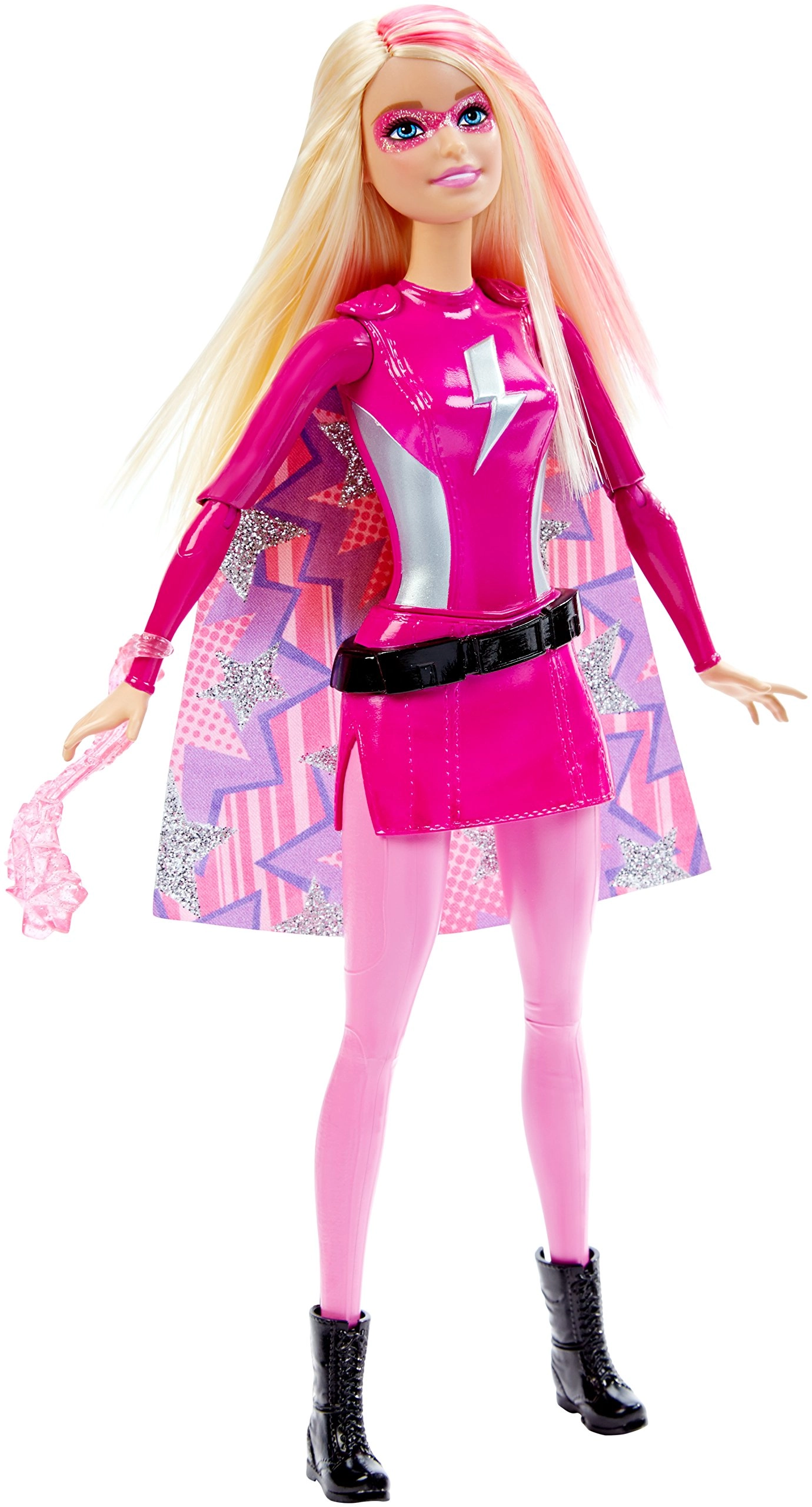 Mattel Barbie Power Super Hero Doll - Blonde hair streaked with pink translucent pink power piece