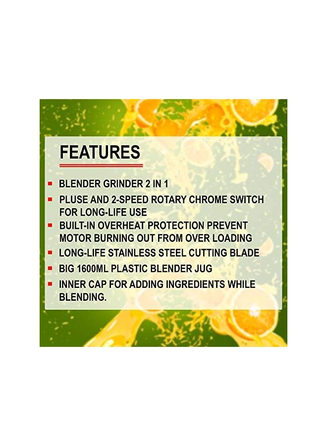 4 In 1 Food Processor - 1600 ml