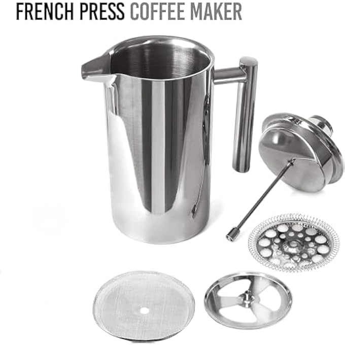 Portable French Press - Stainless Steel Travel