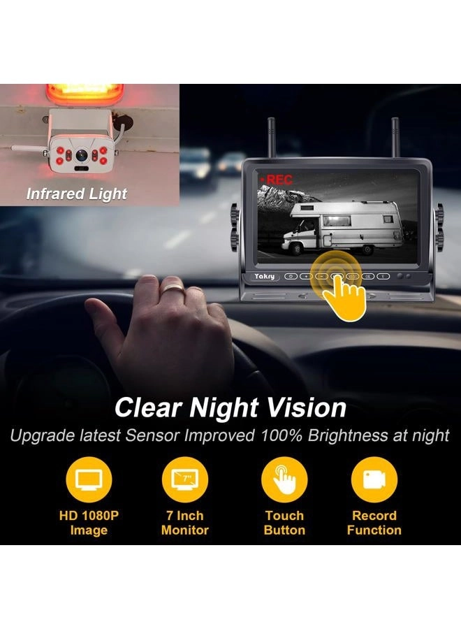 RV Backup Camera - Night Vision Wireless 1080P