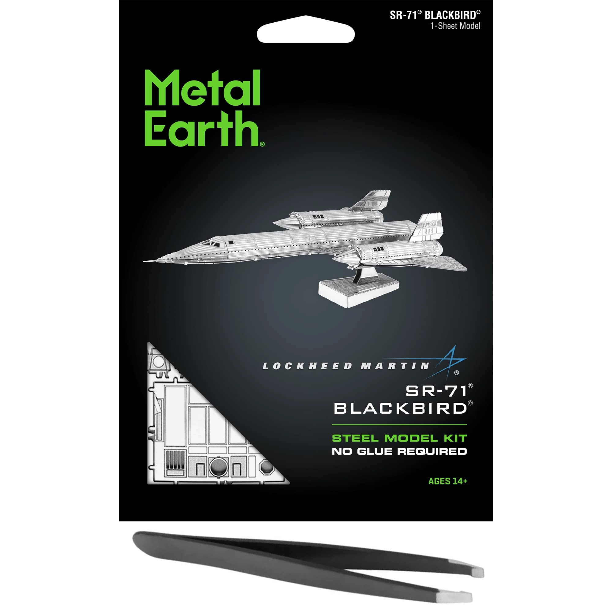 Fascinations SR-71 Blackbird - 3D Metal Model Kit Bundle