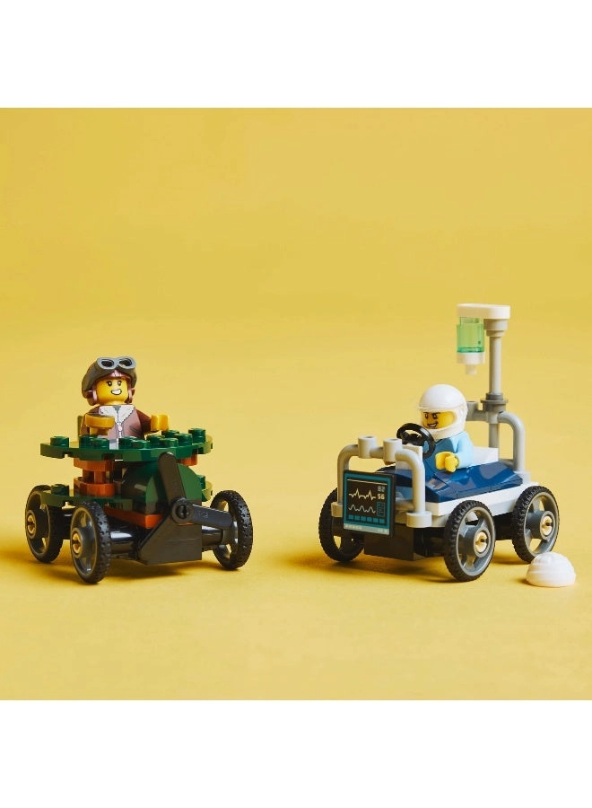 City Aeroplane + City Hospital Bed Race Car (60459)