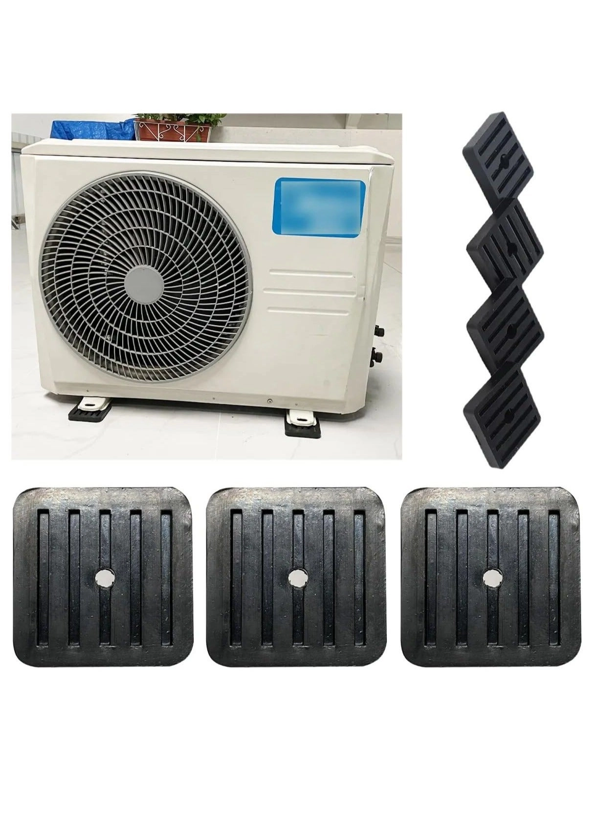 Air Conditioner Shock Pad - 4 Pack Rubber
