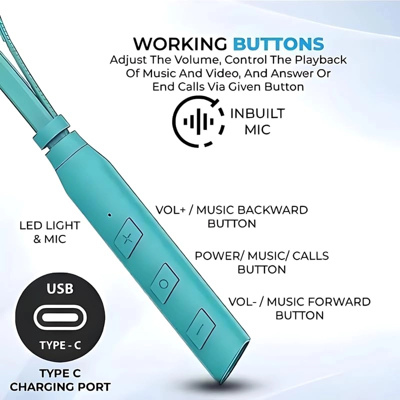 Supreme Bluetooth Neckband Wireless Headphone