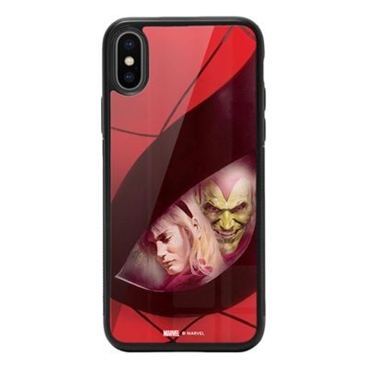 Wackylicious Gwen Stacy And Green Goblin iPhone Xs Cover - TPU Bumper Case + Tempered Glass Back Back Case for iPhone Xs