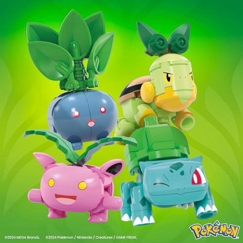 Pokémon Grass-Type Trainer Team - 4 Poseable Character 2 Inches Tall