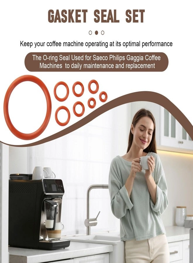 Seal O-Ring Kit - Fit for Saeco Philips Gaggia Coffee Machines 8 PCS