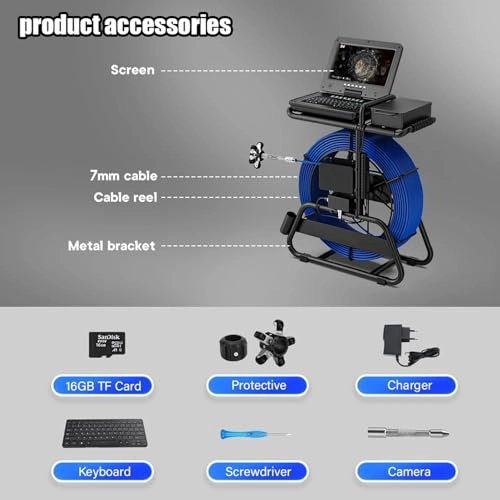Sewer Pipe Inspection Camera - 50M 7MM