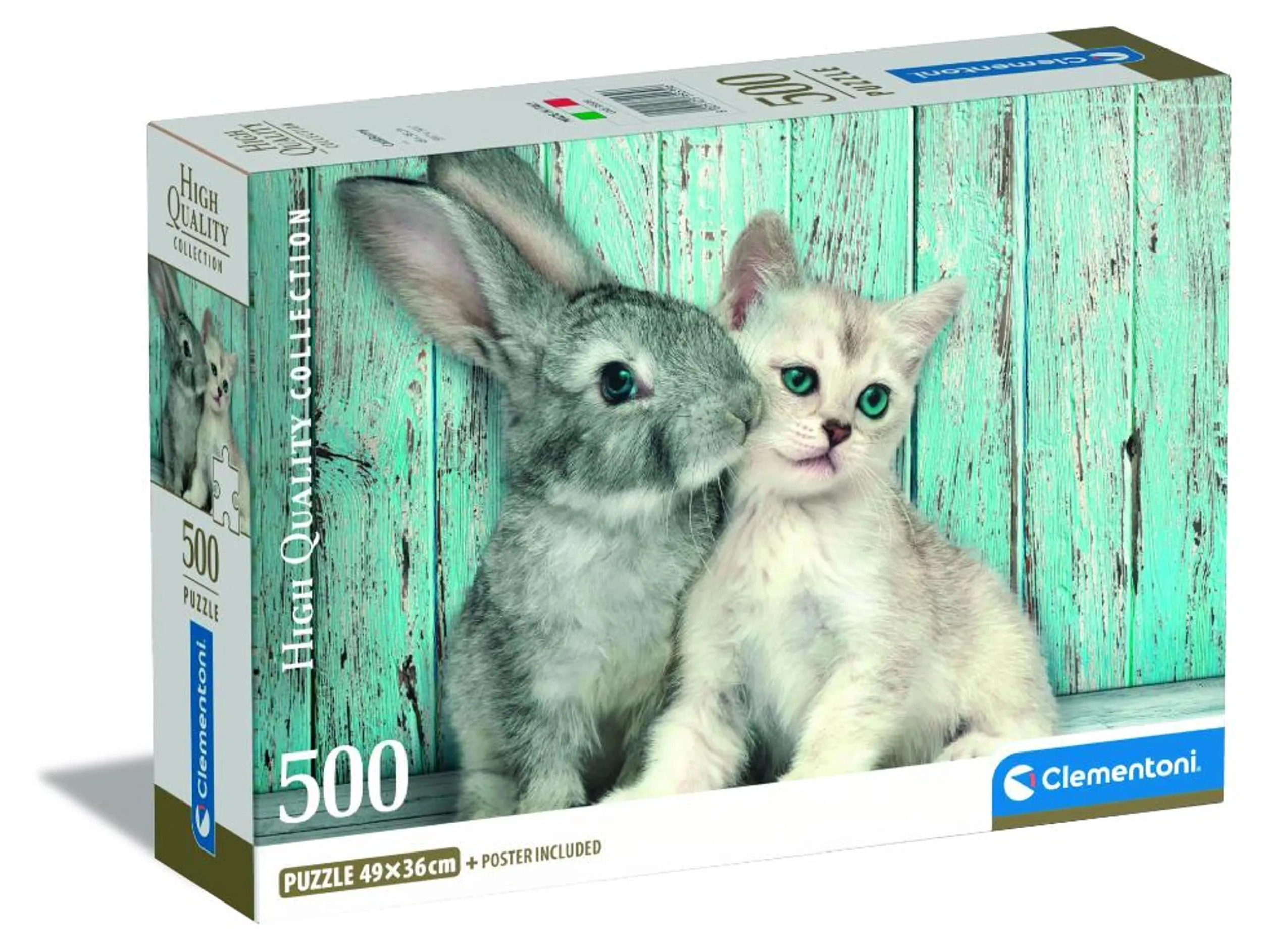 Clementoni Cat And Bunny Puzzle (527-35539) - 500 pcs