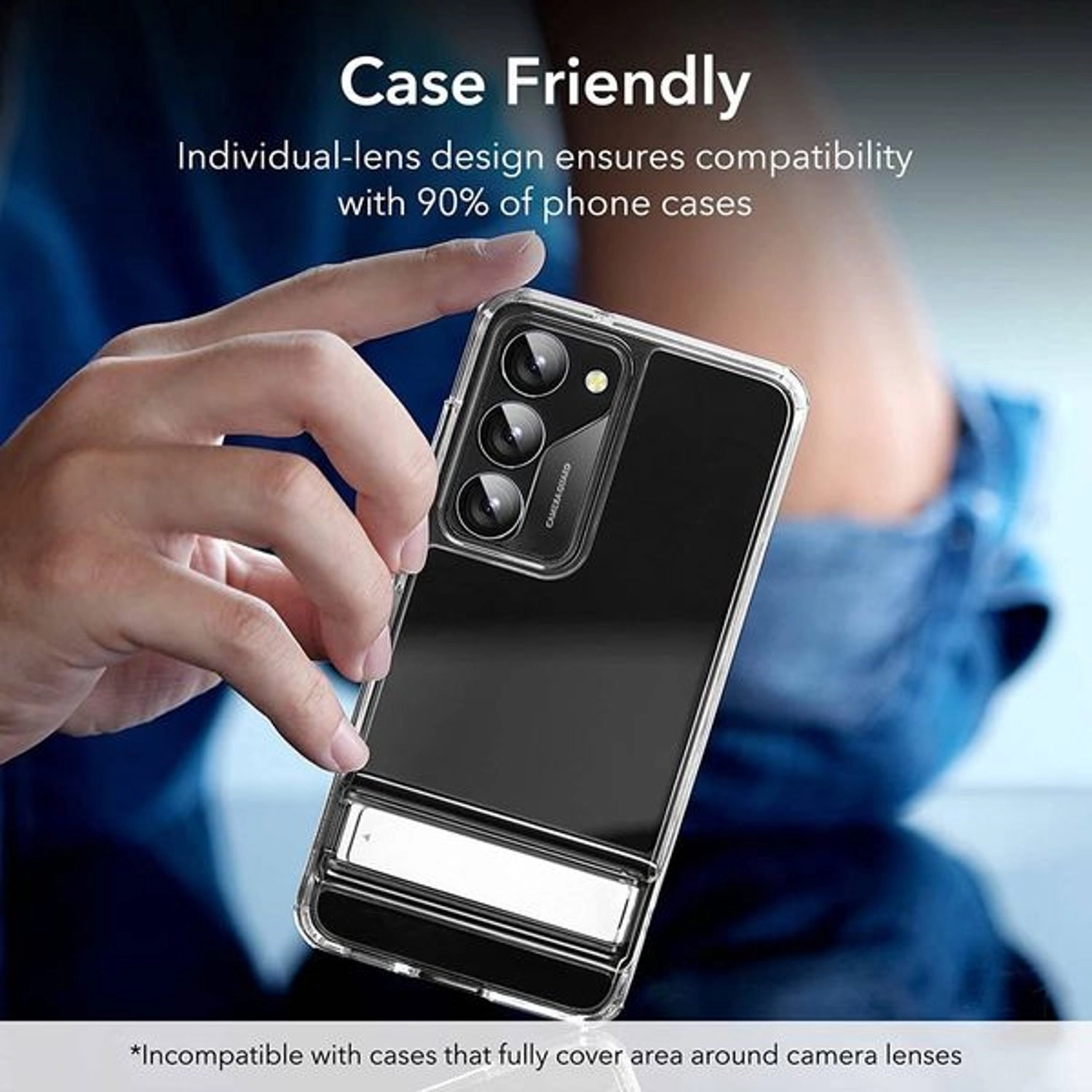 HD Tempered Glass Camera Lens Protector for Galaxy S23 Plus (2-Pack)