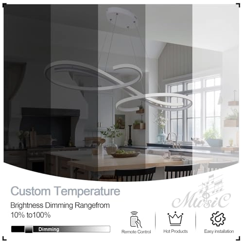 Light Fixture - 3000K 6500K Dimmable
