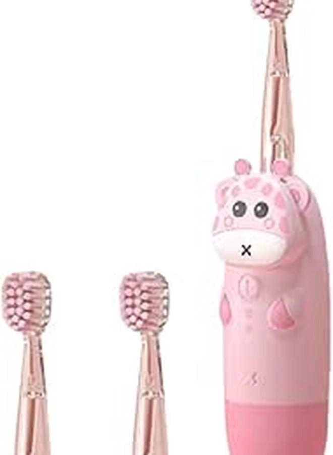 Sonic Toothbrush - USB Rechargeable Soft Bristles Pink Deer Design