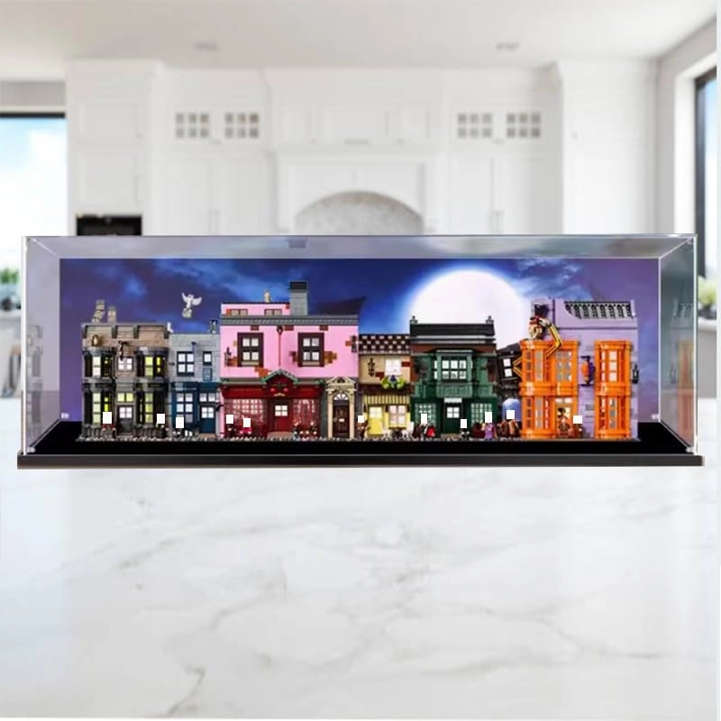 Display Case for 75978 - 43.30x7.87x13.77in. (110x20x35cm) Black Bottom+background