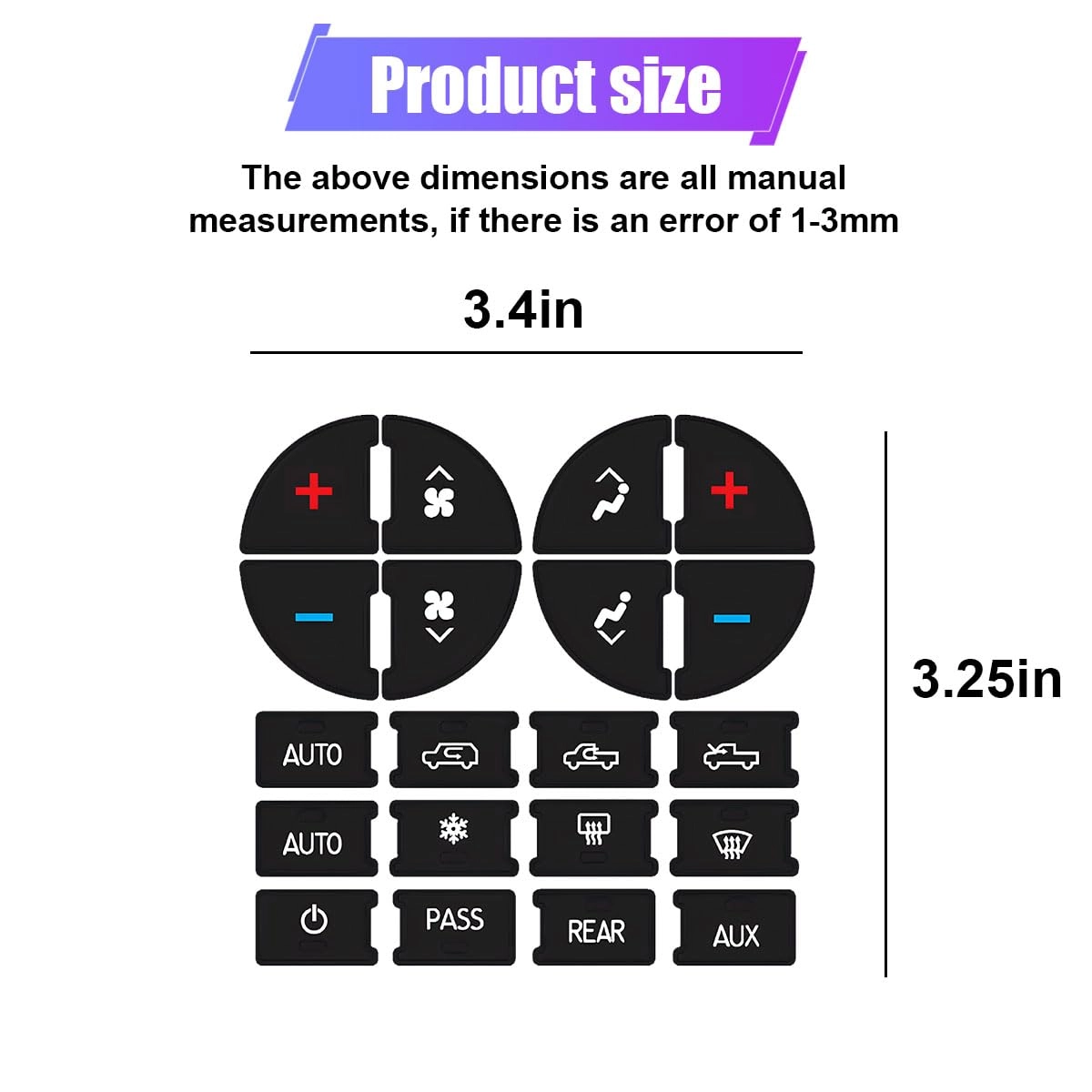 AC Dash Button Repair Kit