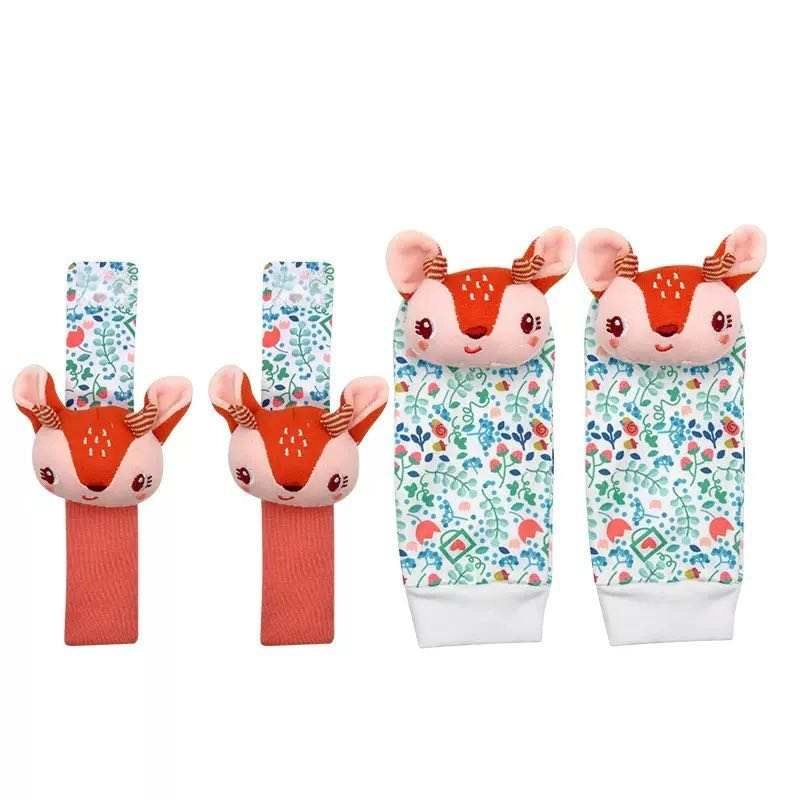 Wrist Rattle & Foot Finder Socks - 1+ Animal designs