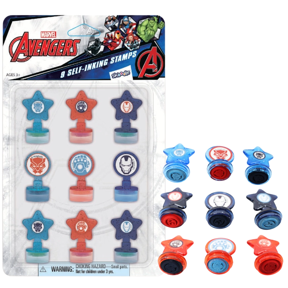 Marvel Avengers Self Inking Stamps Kit - 3+ years 9 pcs