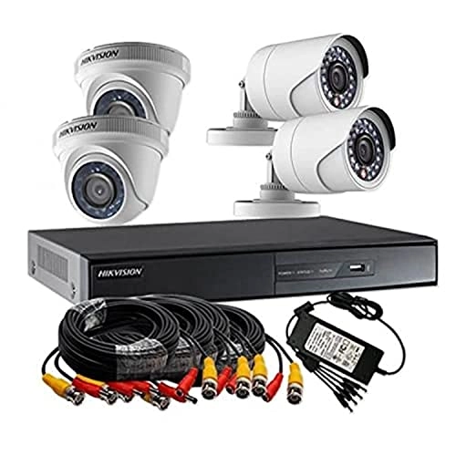 Turbo HD-DVR - 4 Channel + Turbo Full HD Camera - 2 MP Indoor Night Vision + Cable Roll - 20 Meters + Power Supply - 4 Channel
