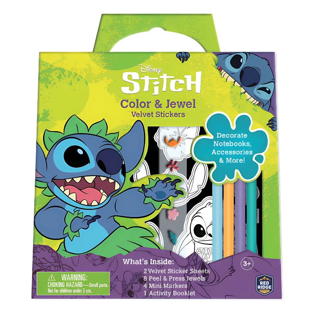 Disney Stitch Sticker Book Velvet 2 pcs