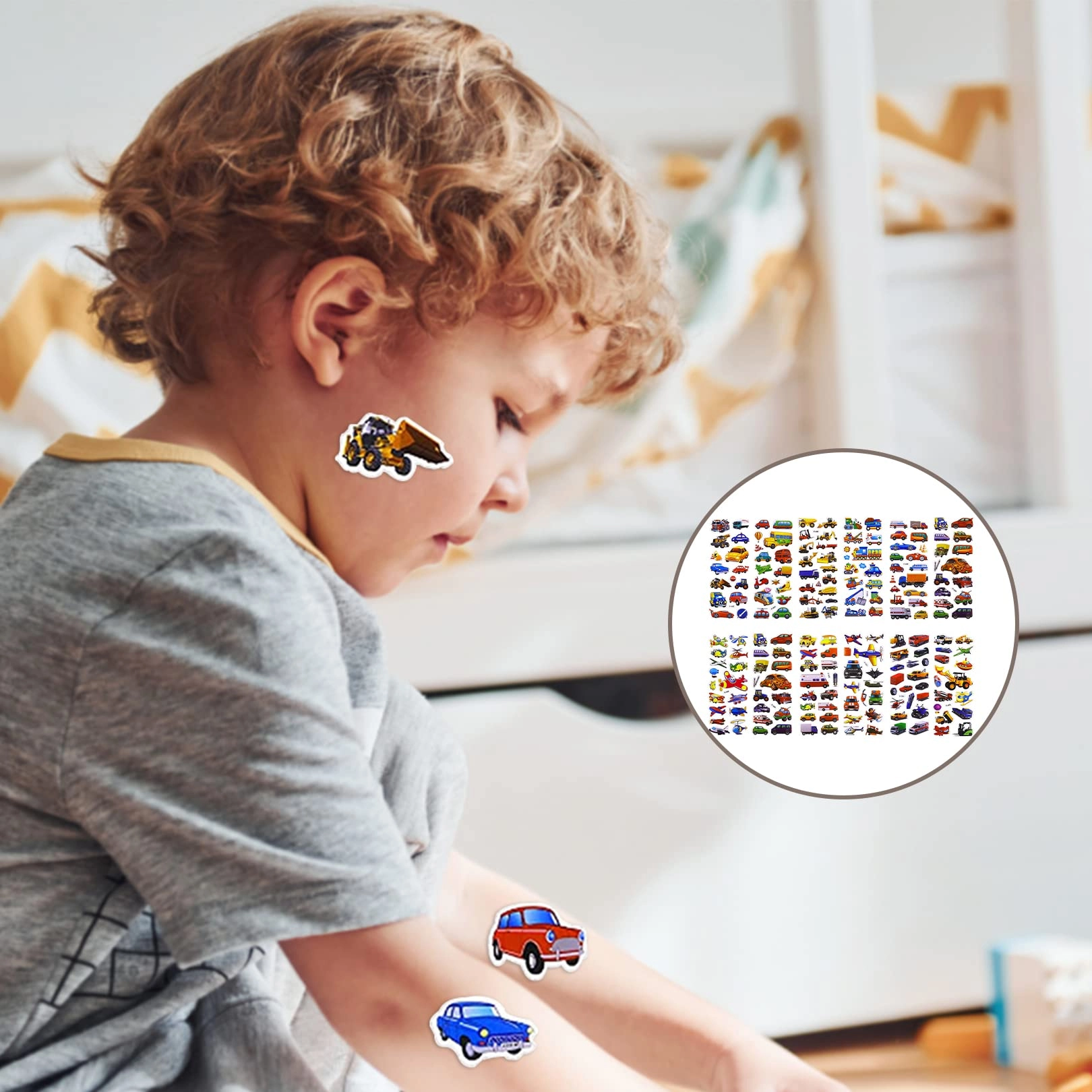 Car Transport Digger Stickers - 12 Sheets