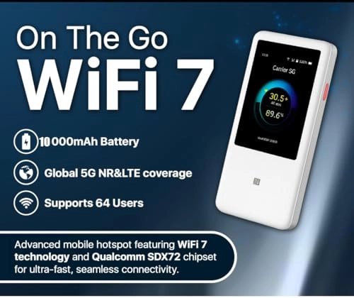 U60 Pro - 5G WiFi 7 3600Mbps