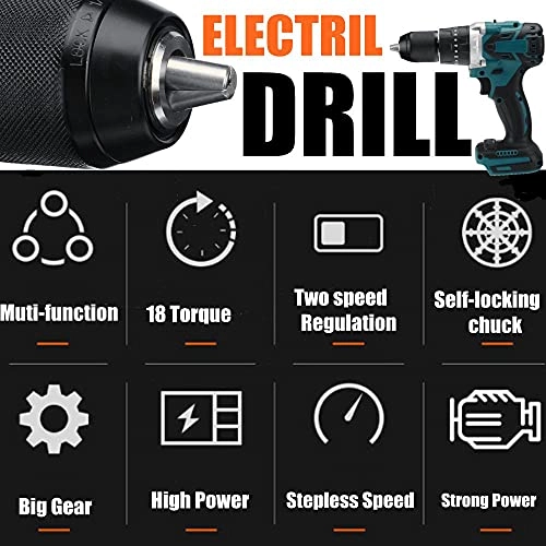 Cordless Electric Drill - 10mm Chuck 520N.M