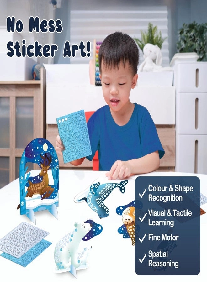 Foam Sticker Mosaic Art - Winter Animals 750+