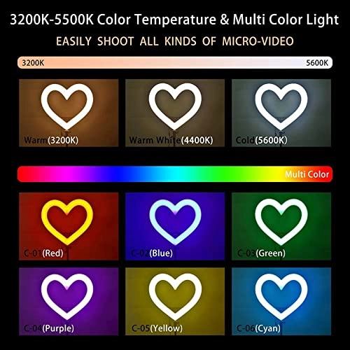 Heart-shaped Fill Light - RGB 360° Adjustable Angle
