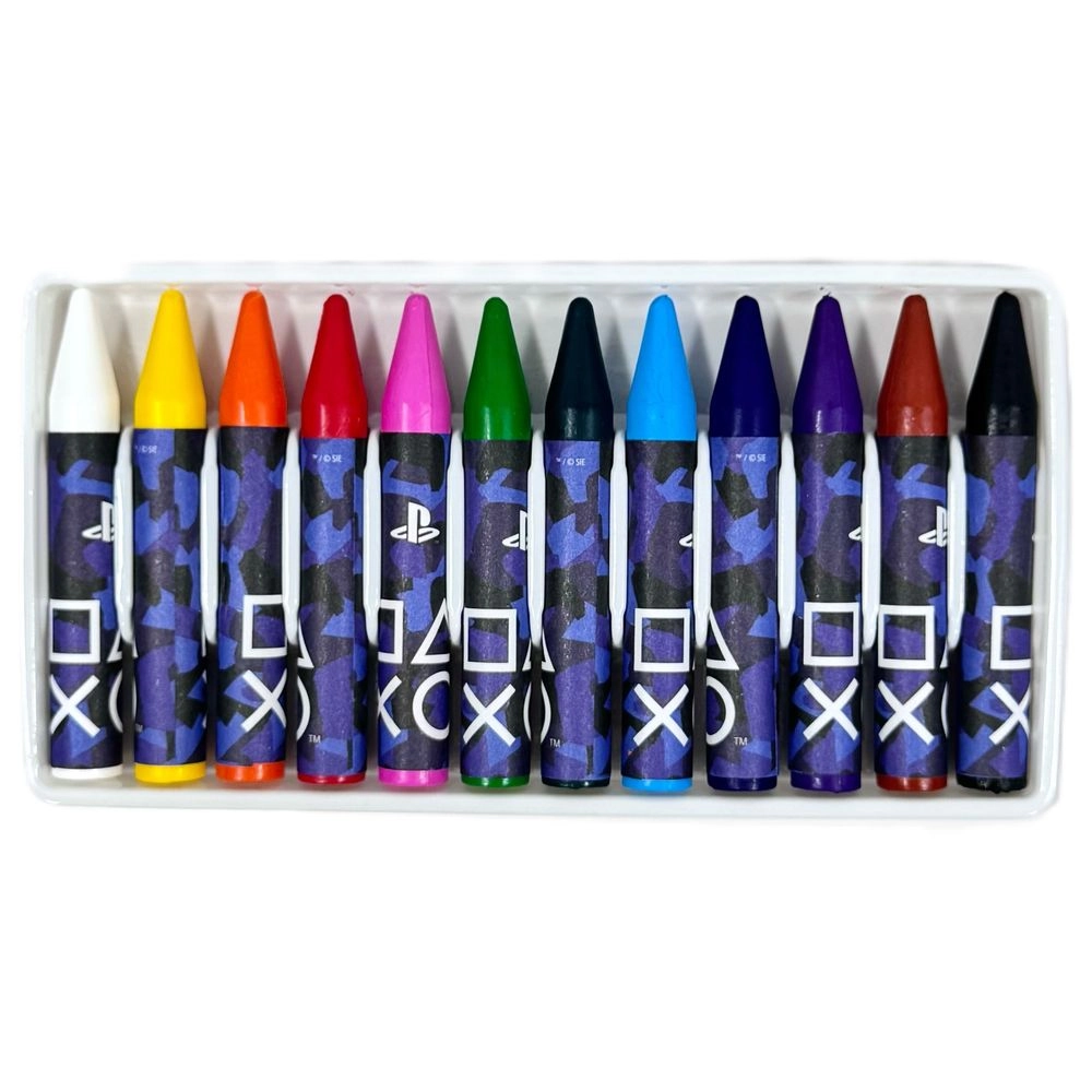Playstation Play In Camo Crayons - 12 Pcs