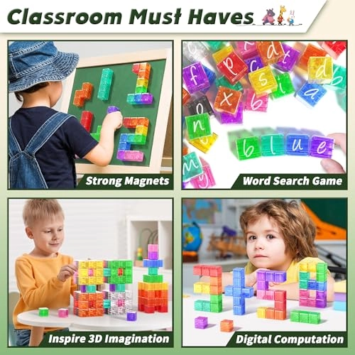 Magnetic Building Blocks - 64 pcs transparent