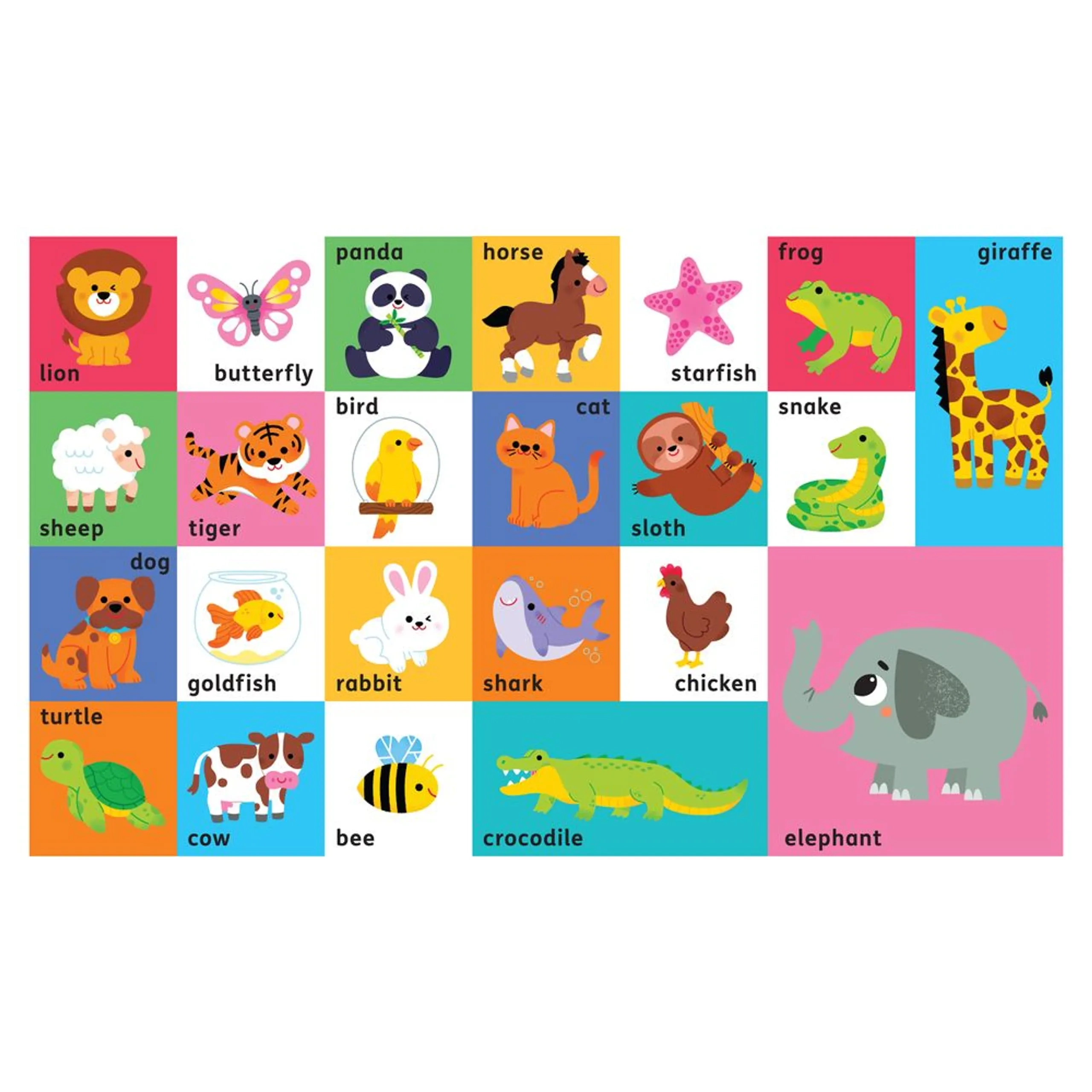 Floor Puzzle & Book Set - First Animals - 3 years+ 28 pieces