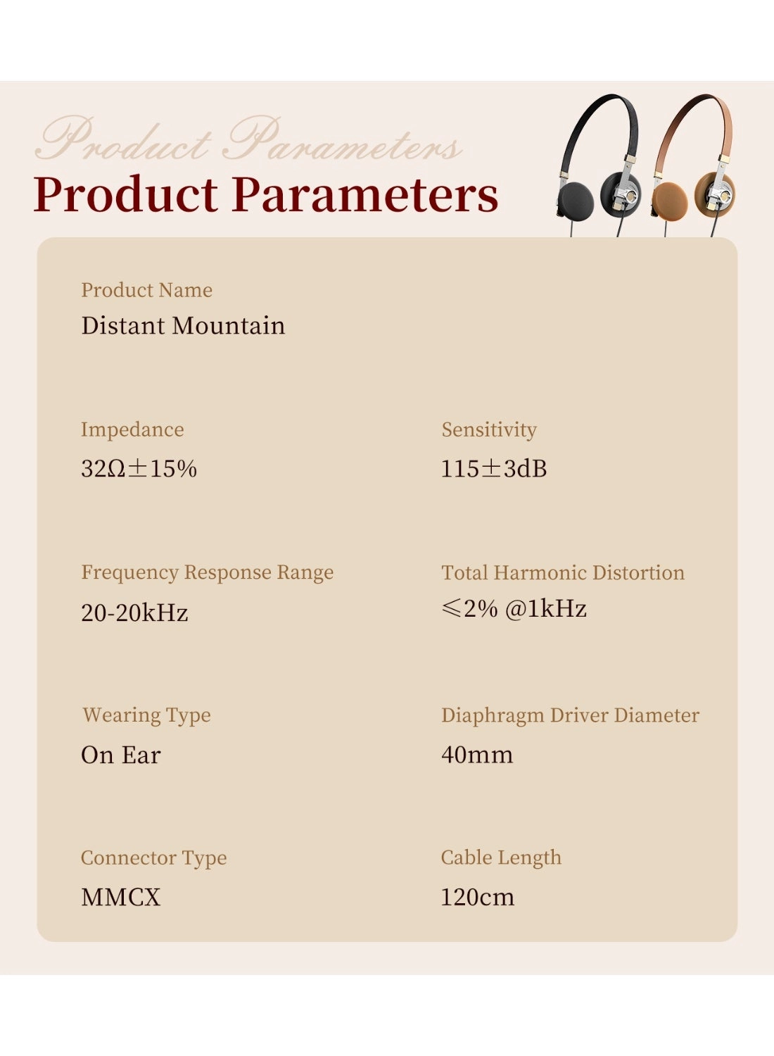 Distant Mountain Wired Headphone