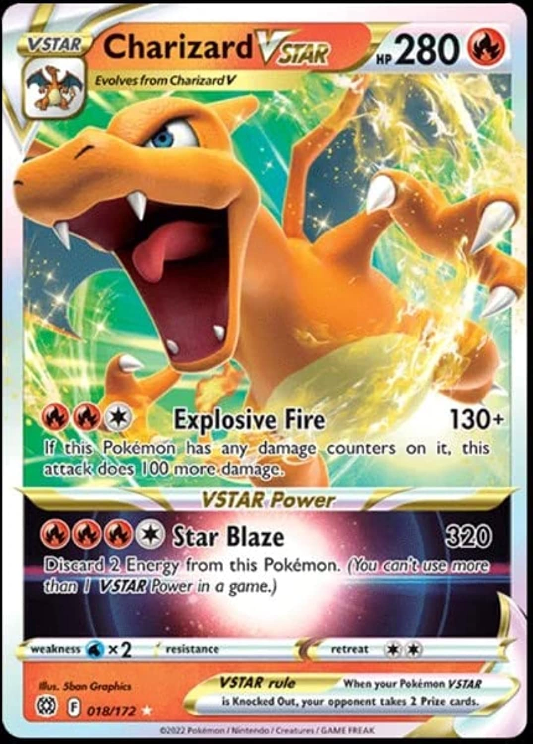 Pokemon USA, Inc. Charizard VSTAR 018/172 - Brilliant Stars