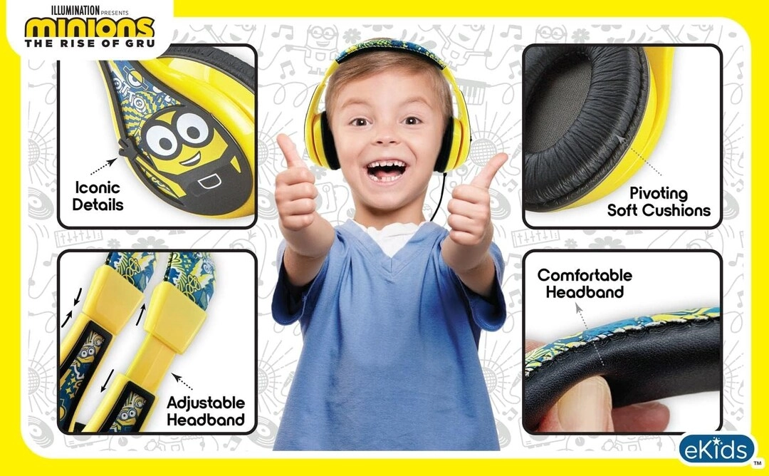 Minions The Rise of Gru Wired Headphone