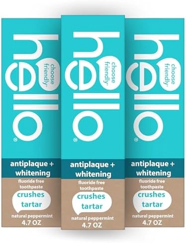 MZA STORES Antiplaque Whitening Toothpaste - Natural Peppermint Tea Tree Oil 3 Pack 4.7 OZ